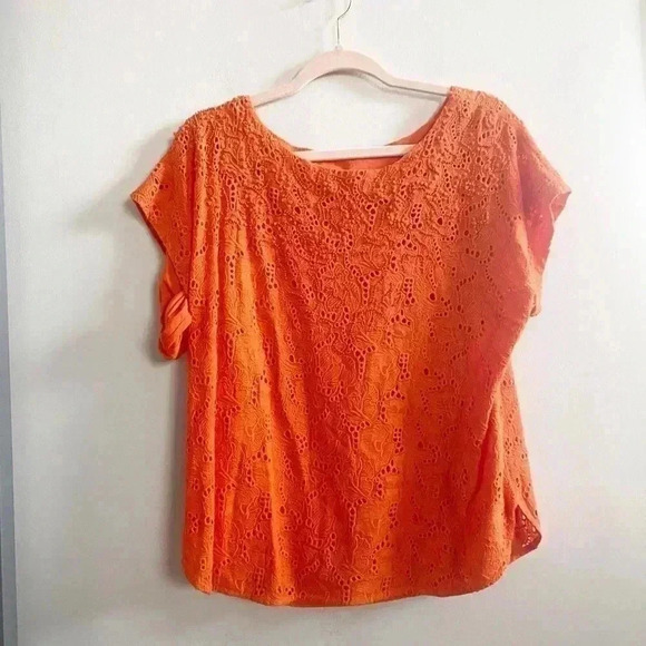 Maeve lace orange blouse 4 - Picture 1 of 5